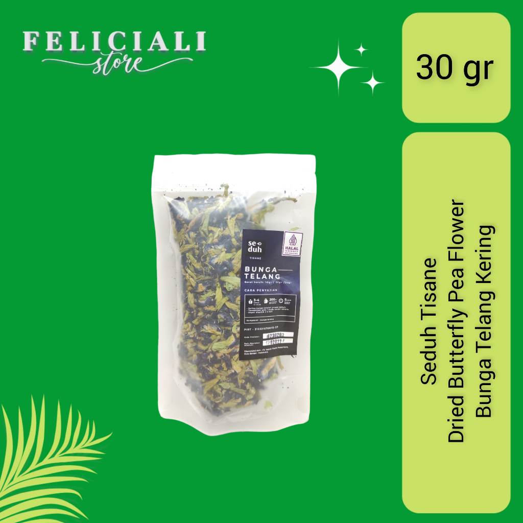 

Bunga Telang Kering - Bunga Telang - Butterfly Pea Flower Tea - 30 gr