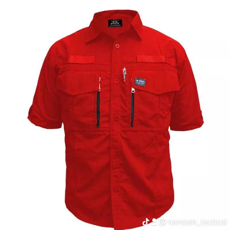 KEMEJA TACTICAL W TAC MERAH MURAH TANGAN PENDEK