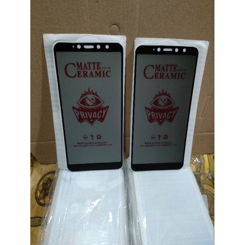 TG Tempered Glass Xiaomi Redmi S2 Anti Gores Matte Privacy Ceramic Spy