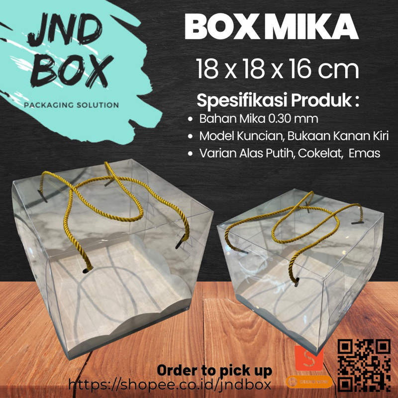 Box Mika Doskue 18 x 18 x 16 cm (Min Order 2 Pcs)