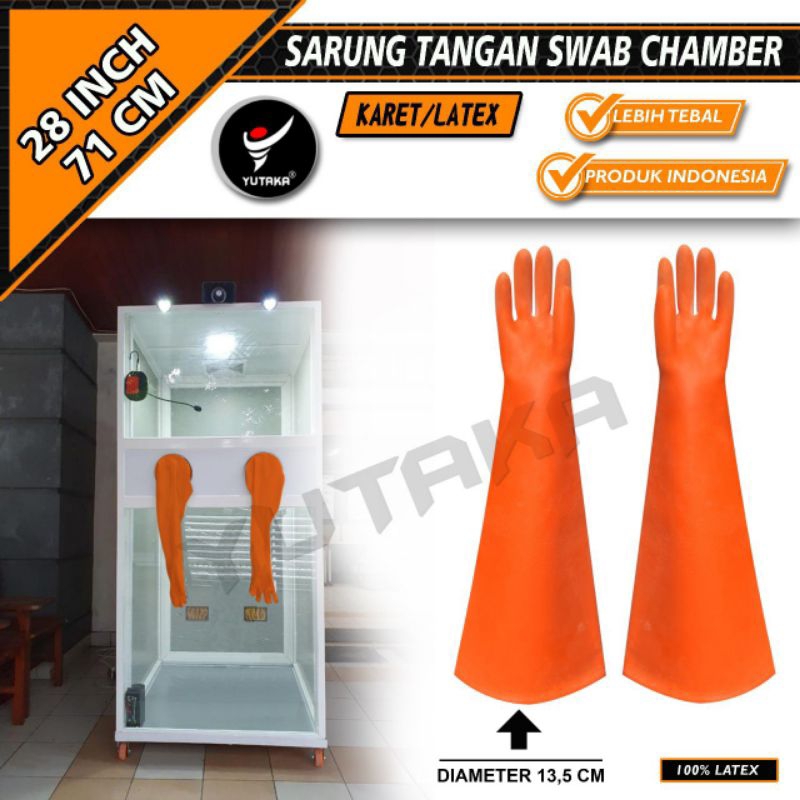 SARUNG TANGAN KARET YUTAKA sandblasting 28 inch orange