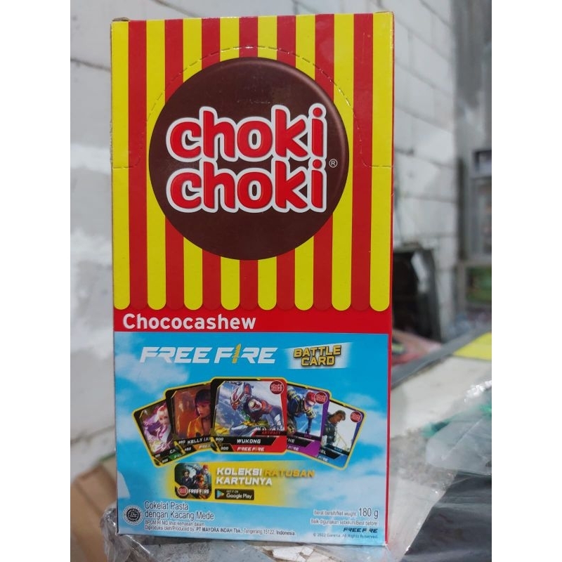 

Choki Choki Chococashew Cokelat Pasta Kacang Mede Kartu FF Box Isi 20 Pcs 180 Gr