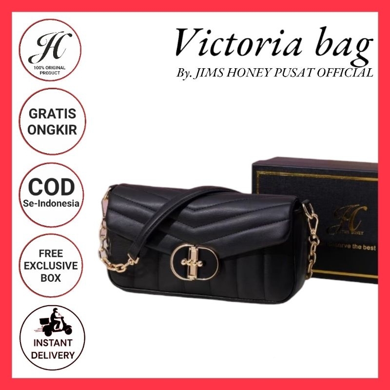 Jims Honey Victoria Bag Tas Selempang Jimshoney Import - Tas Bahu Wanita Murah Free Box - Tas Pesta Mewah Murah