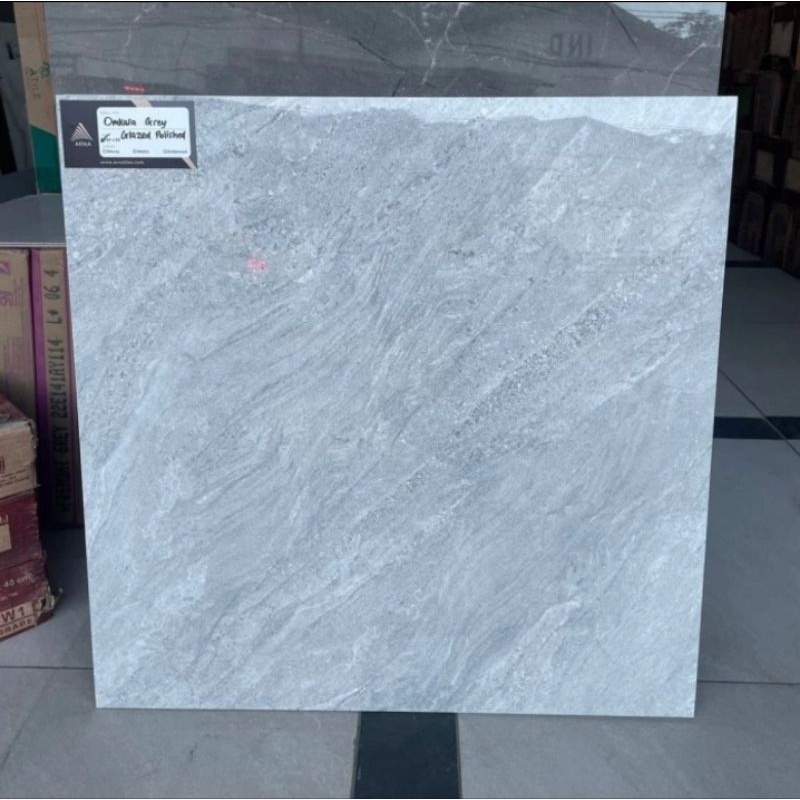 Granit 60x60 Motif Marmer IKATAN | Arna Omkara Grey Glossy