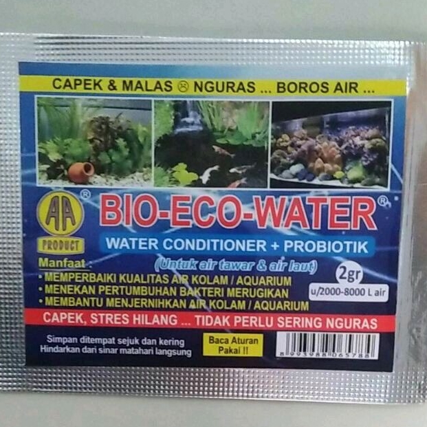 PROBIOTIK BIO ECO WATER 2 GR PENJERNIH AIR KOLAM AQUARIUM BENING