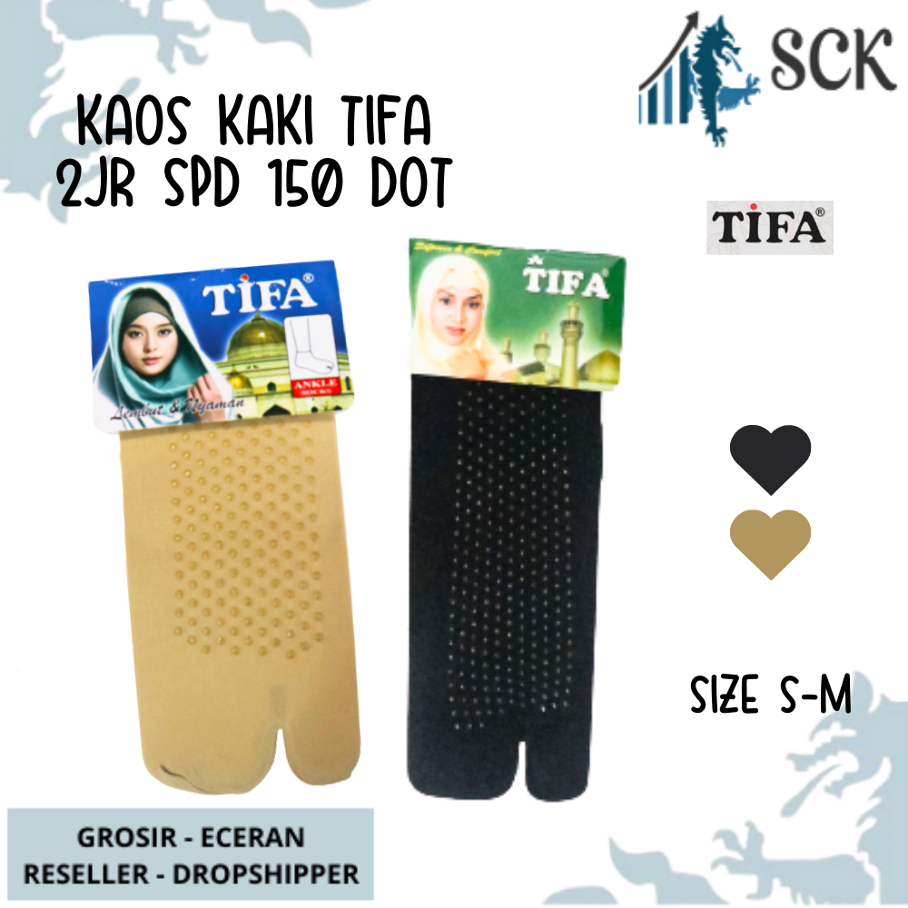 Kaos Kaki Wanita TIFA NYLON 2JR SPD 150 DOT Muslimah / Pakaian Muslim Kebutuhan Perempuan - sckmenwear GROSIR