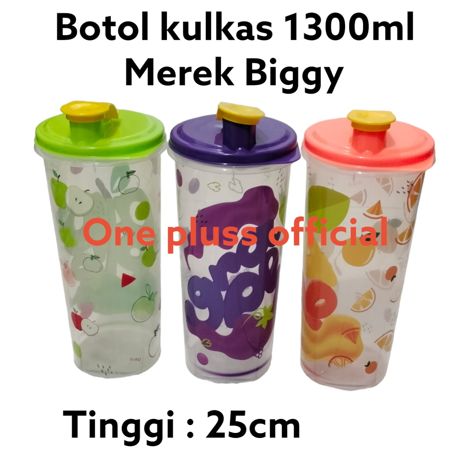 Botol Minumana Kulkas bahan tebal / Tempat Air Kotak Serbaguna 1300ml new CLUNY merek biggy Bpa free