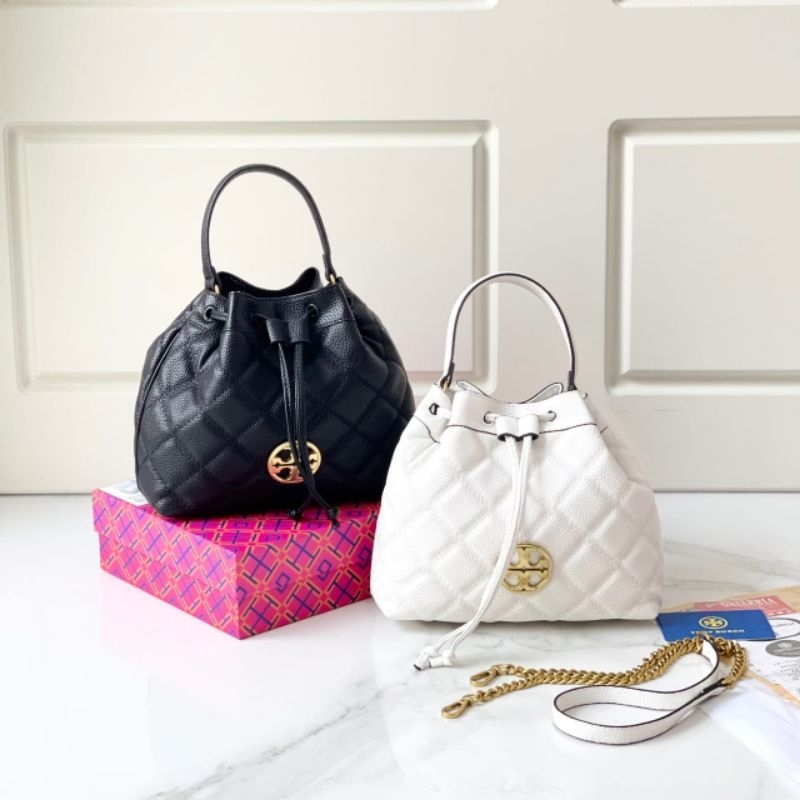 PROMO SALE Tas TB tory selempang jinjing serut hitam putih