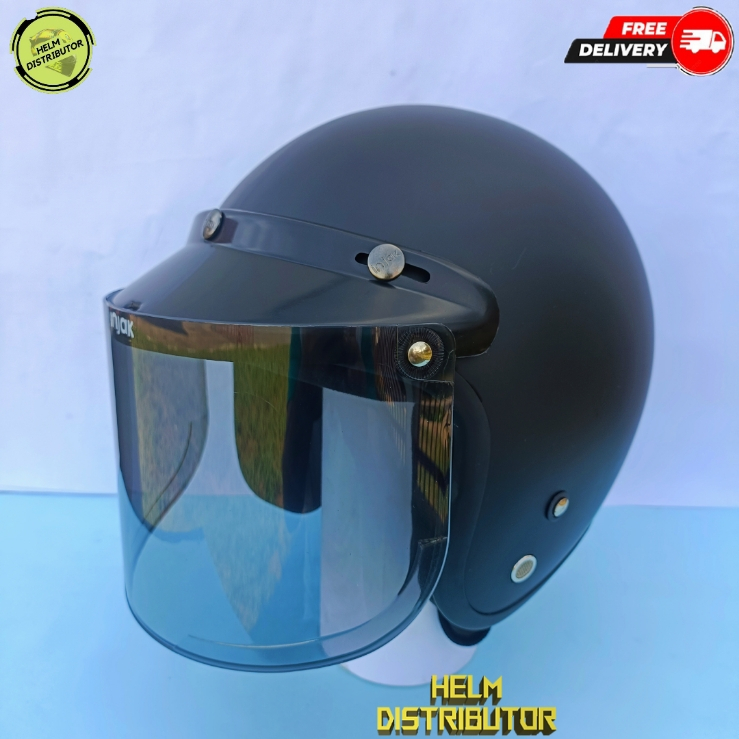 HELM BOGO DEWASA POLOS PREMIUM KACA CEMBUNG UNTUK PRIA DAN WANITA DEWASA COD