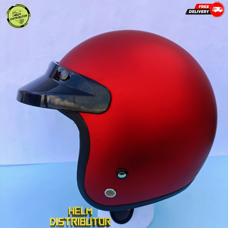 HELM BOGO DEWASA POLOS PREMIUM KACA CEMBUNG UNTUK PRIA DAN WANITA DEWASA COD