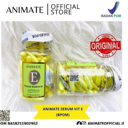 ANIMATE SERUM WAJAH FACIAL ESSENSE 100% ORIGINAL &amp; BPOM - ISI 60 KAPSUL