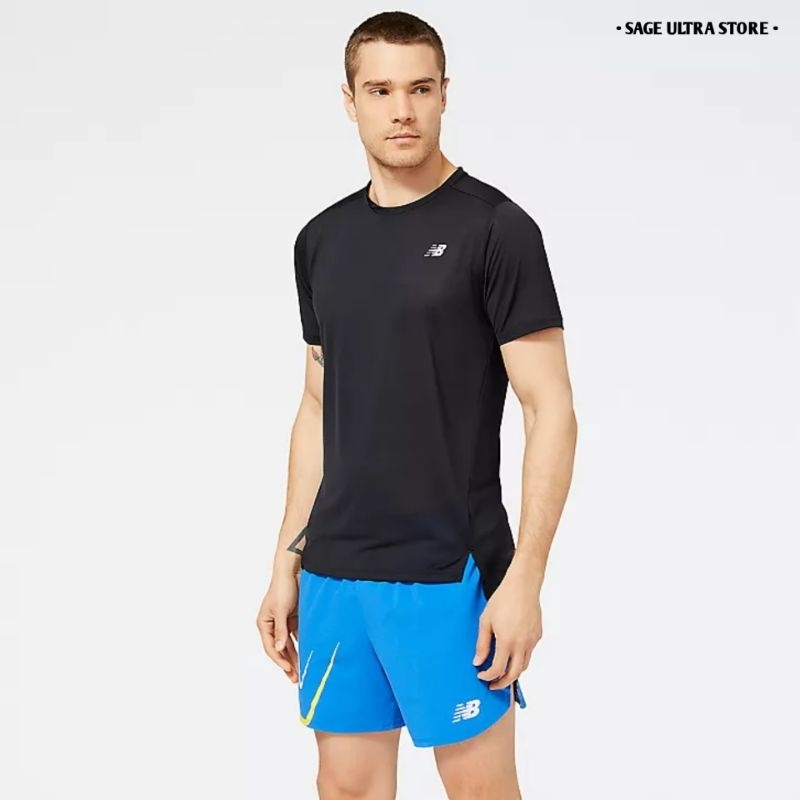 Kaos Lari Running New Balance Accelerate Short Sleeve Men Pria Original