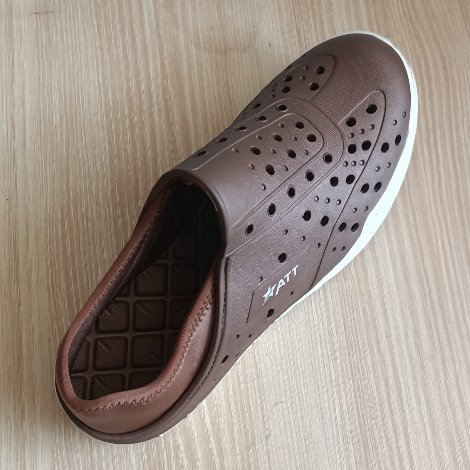 gos ATT MSO 900 Sepatu Pria Karet Anti air Murah Kombinasi Kain Lipat Slip On Ringan Anti Slip