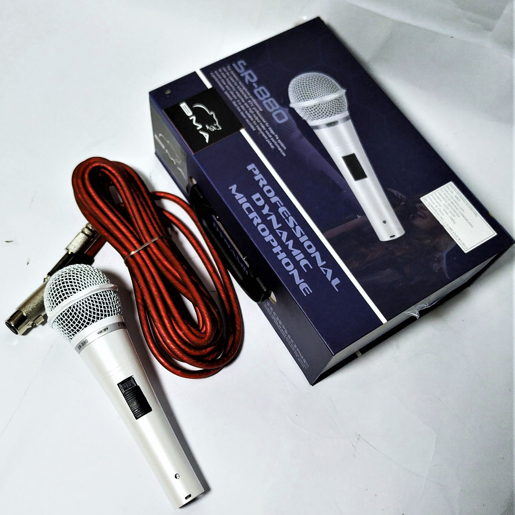 MIC MICROPHONE BMA SR880 PROFESIONAL DYNAMIC MIK SR-880 SR 880 KARAOKE VOKAL VOCAL DINAMIK MIKROPON 
