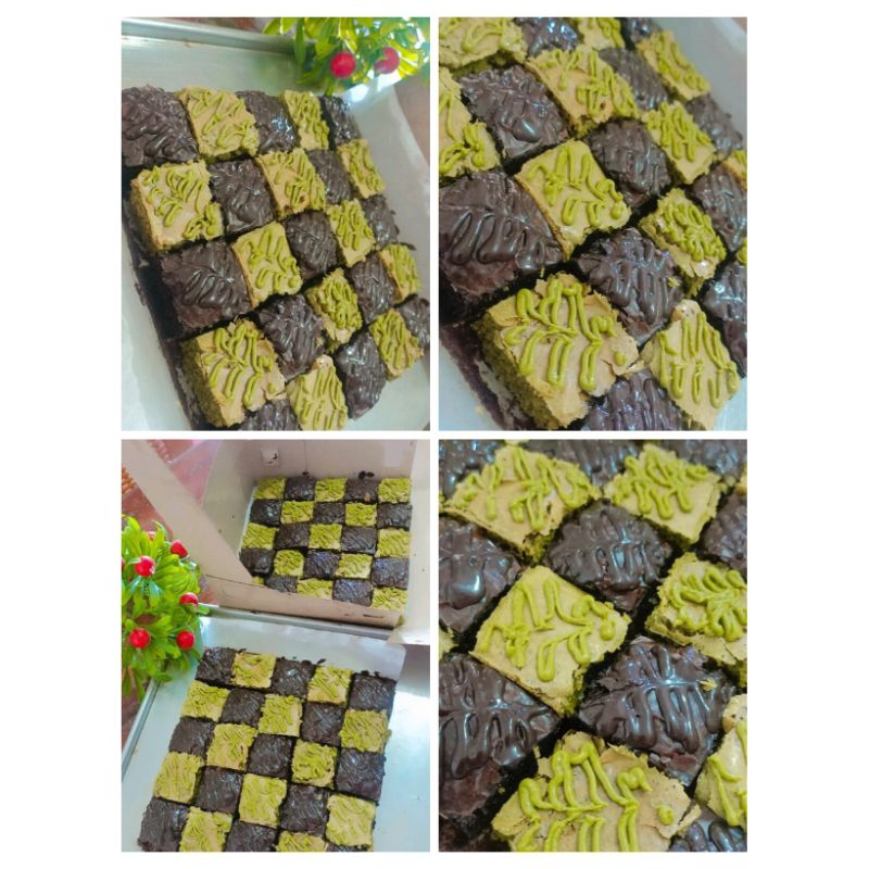 

Mix Brownies Matcha x Chocolate Kualitas premium Cek Heppy