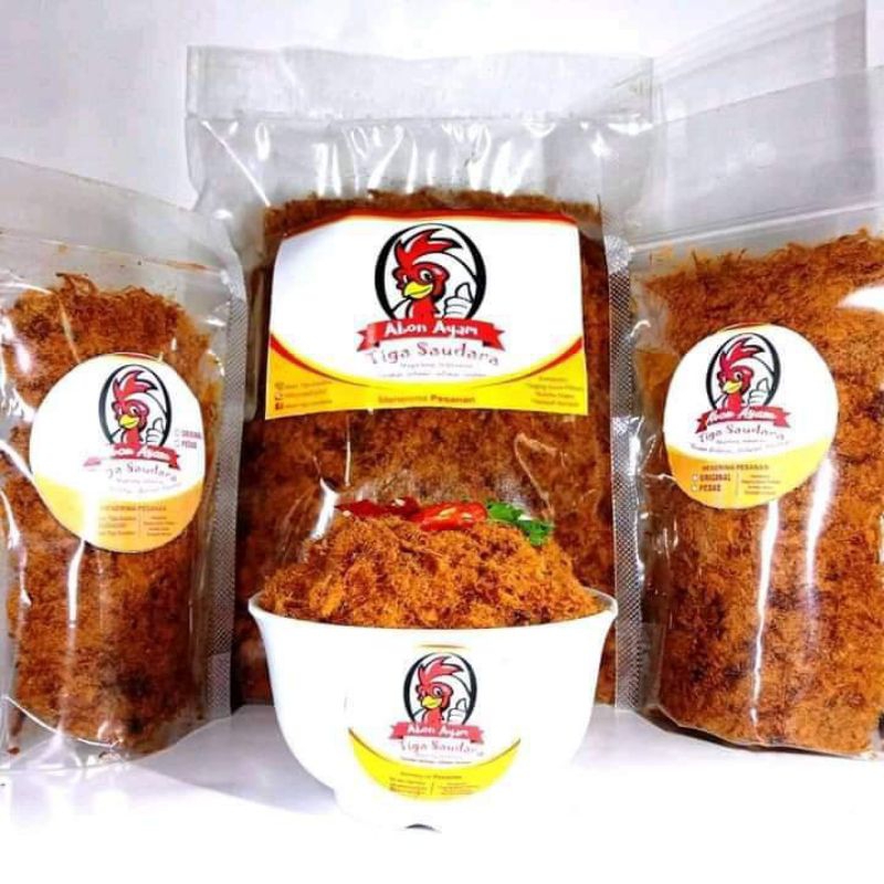 

1000gr (PREMIUM) Abon ayam tiga saudara | asli tanpa campuran | kiloan | netto 1kg