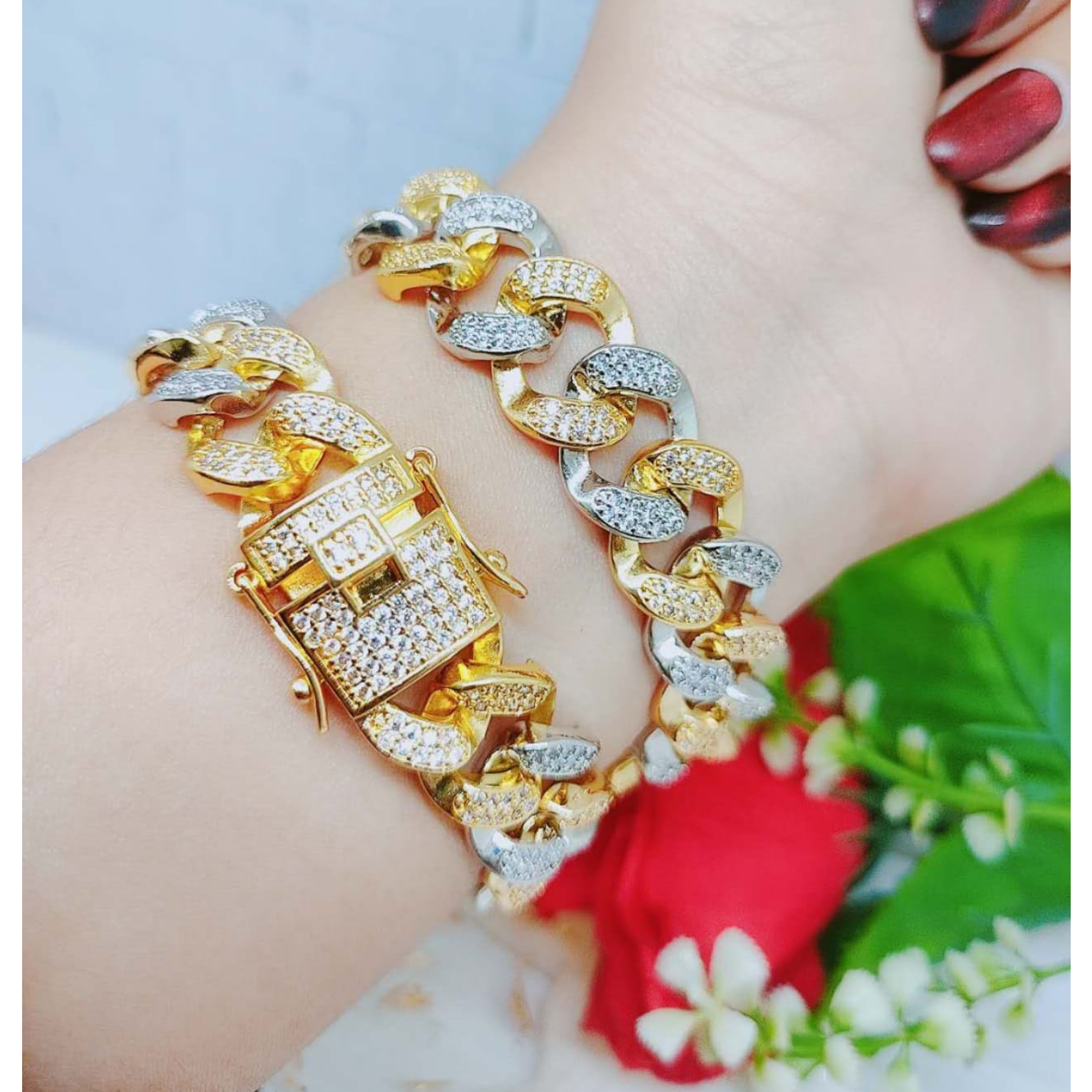 Gelang Xuping Rantai Kombinasi Mata Full Perhiasan Fashion