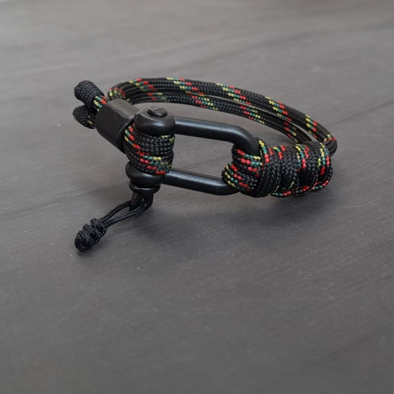 Gelang Pria Keren Cowok Laki Tali tenun Etnik Survival Bracelet Nautical Shackle Premium Murah Gelang Nautical Gelang Paracord Gelang Paradope