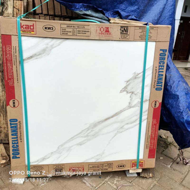 Granit lantai 80x80 putih motif sovita white