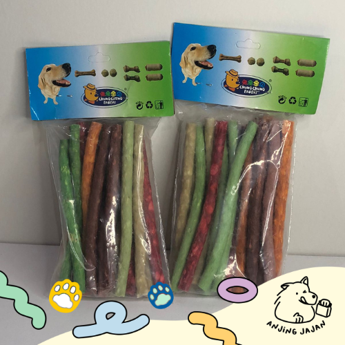 [PROMO] Munchy Stick Snack Cemilan Anjing Warna - Warni | Treat Anjing Tulang Bungkusan