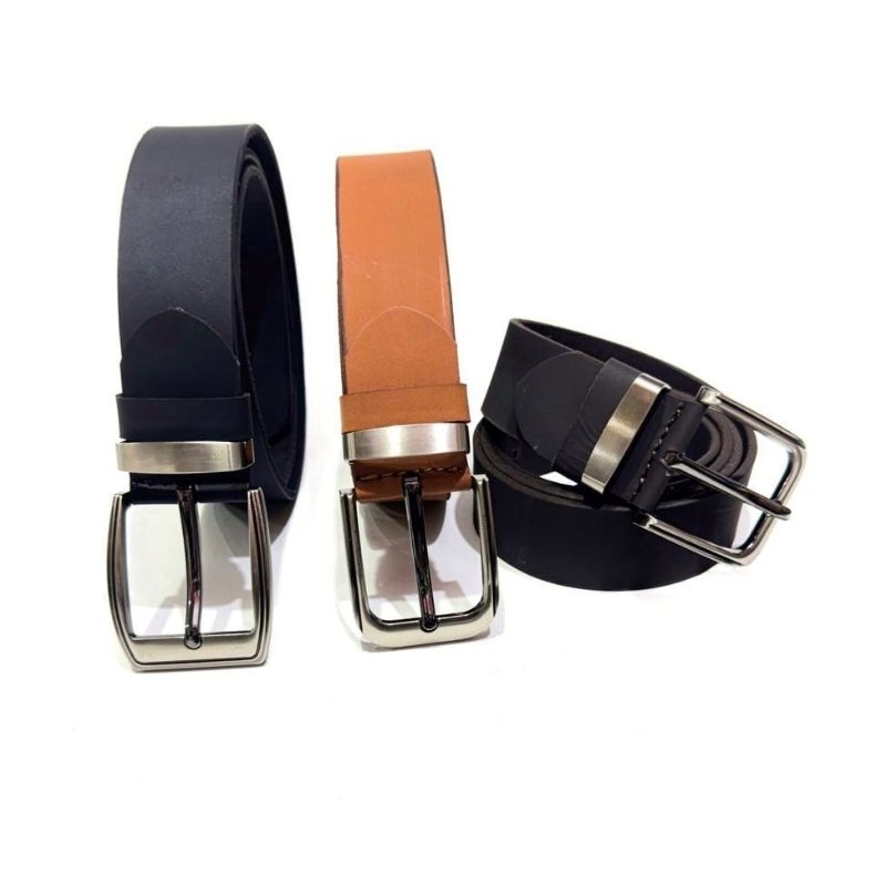 Gesper ikat pinggang pria kulit asli 1 lapis ikat pinggang GRATIS UKIR NAMA