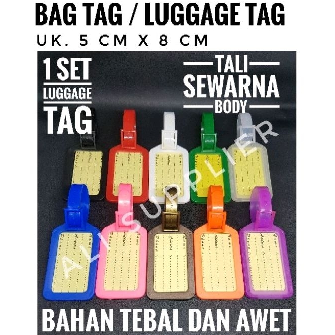 Gantungan Tas / Luggage Tag / Pengenal Tas / Bag ID / Tas ID / ID Bag Tag / Tanda pengenal tas MURAH