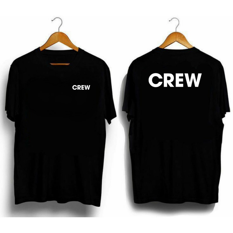 Kaos Crew // Kaos CREW Simpel Logo Depan Belakang