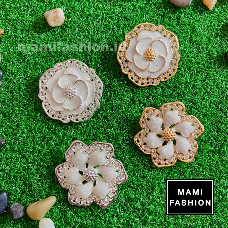 BROSS PEARL JASMINE FLOWER / BROSS HIJAB BUNGA PREMIUM / BROS JILBAB MODEL BUNGA MUTIARA / GROSIR BR