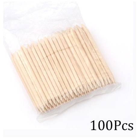 BFA017 Stik Kayu Nail Art @1PCS / Pendorong Kutikula / Pusher Kayu / Wooden Stick Cuticle Pusher Manicure Tools