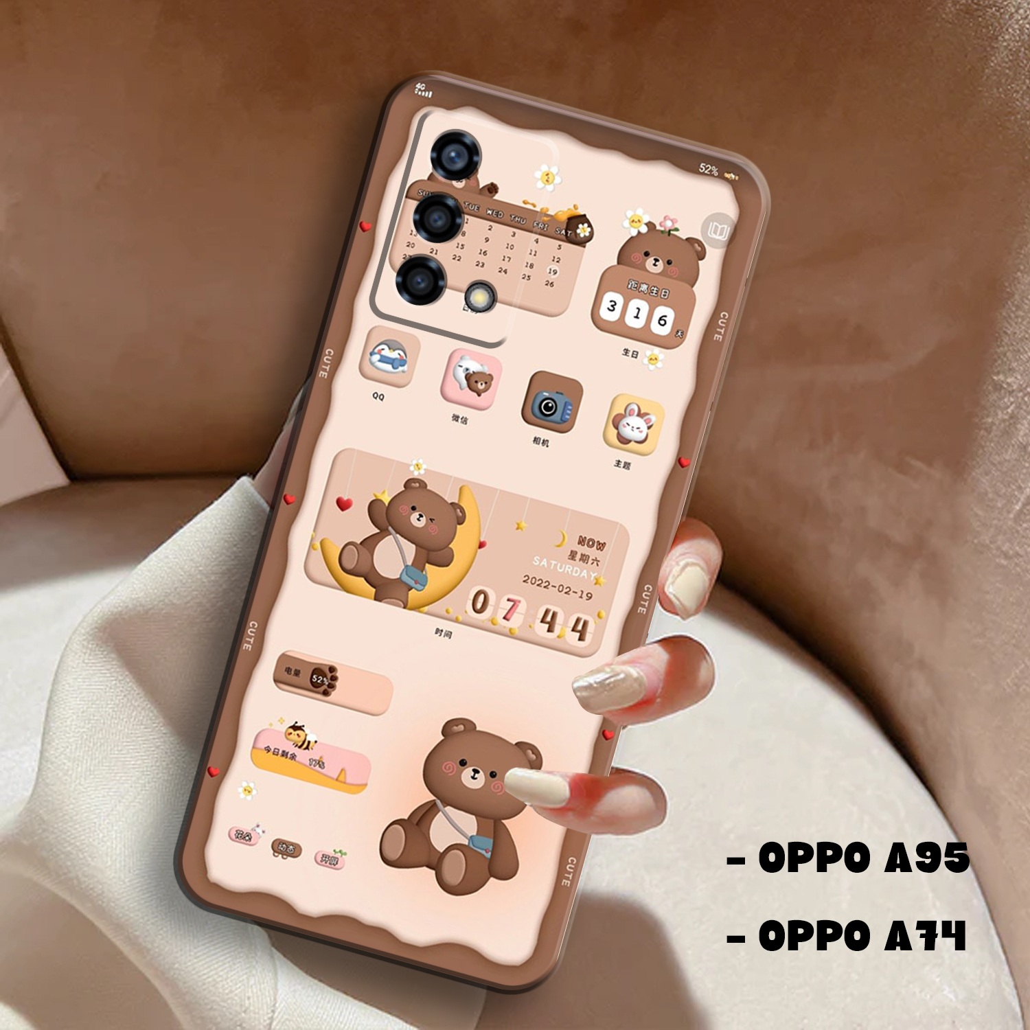 Case Hp Oppo A95 - A74 - Casing Hp Oppo A95 - A74 - Elzora.id - Fashion Case bear - Case Cewek - Cas