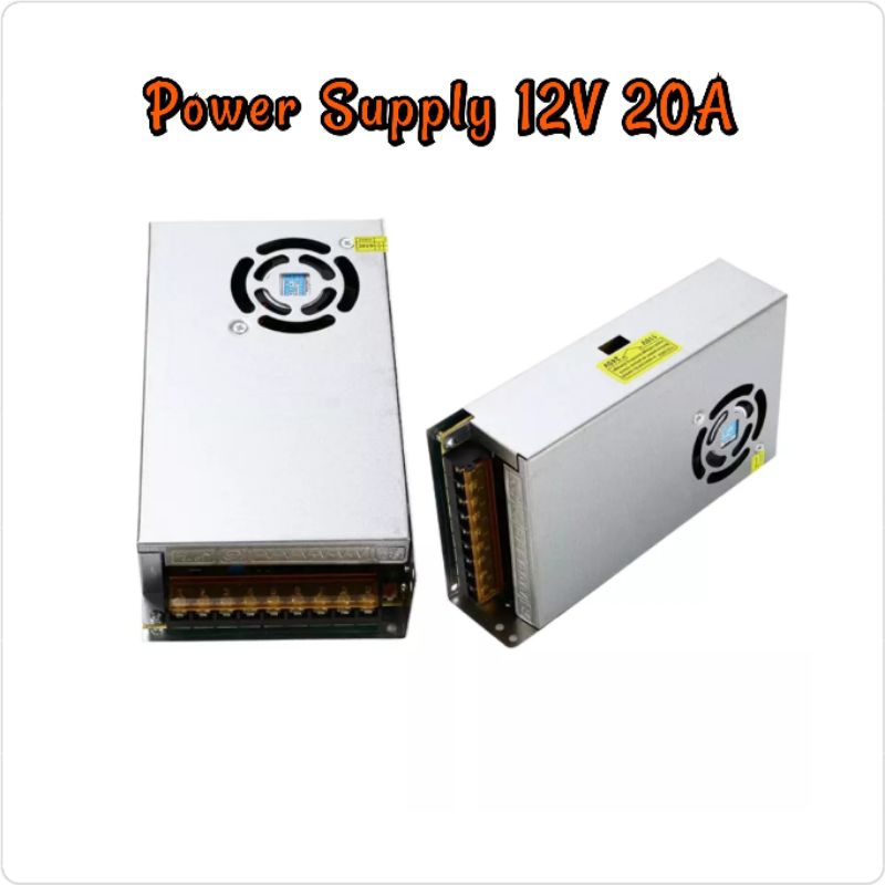 Power Supply +Kipas Output DC12V 20A READY STOK