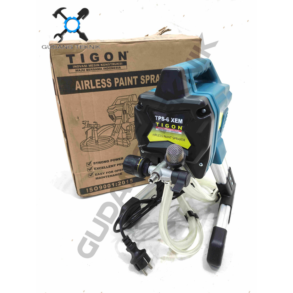 Mesin Semprot Cat Spray Gun AIRLESS TPS 6XEM TIGON / Mesin Cat Tanpa Kompresor Spraygun Painter TPS 6 TIGON