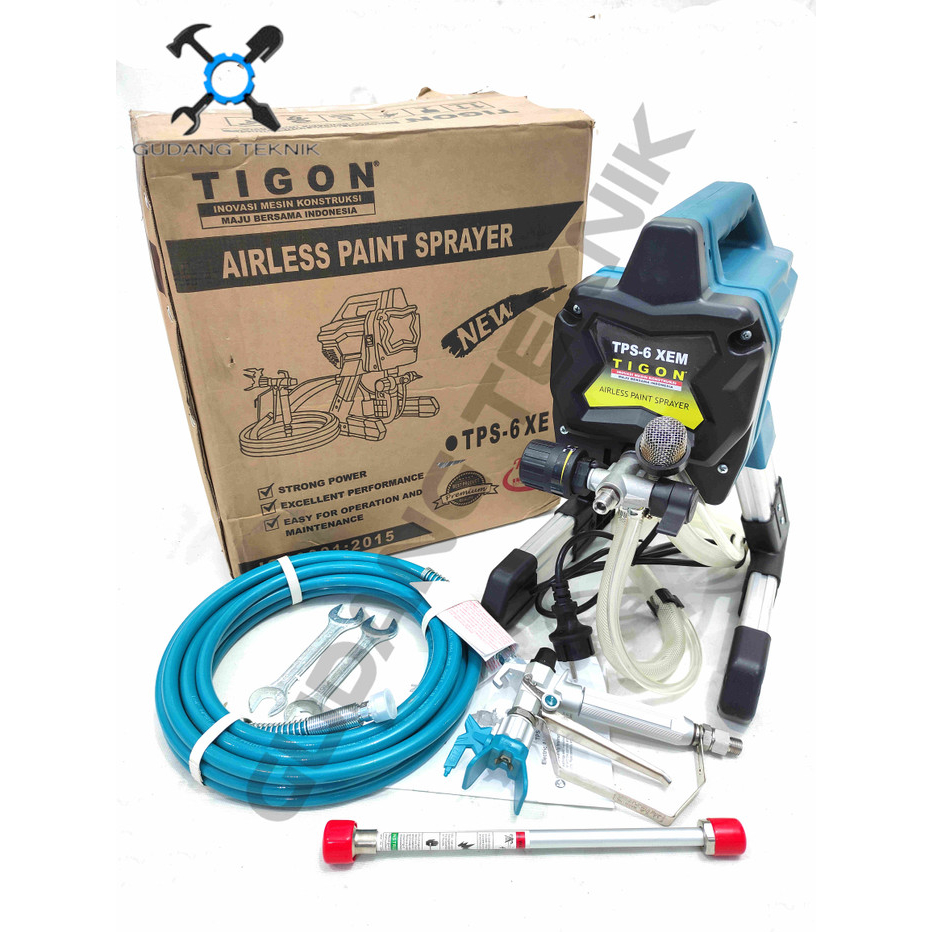 Mesin Semprot Cat Spray Gun AIRLESS TPS 6XEM TIGON / Mesin Cat Tanpa Kompresor Spraygun Painter TPS 6 TIGON
