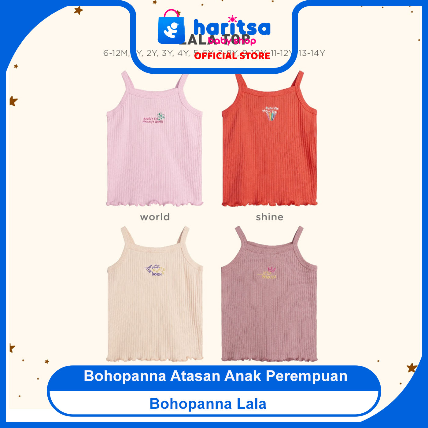 BOHOPANNA - LALA TOP - Atasan Anak Perempuan