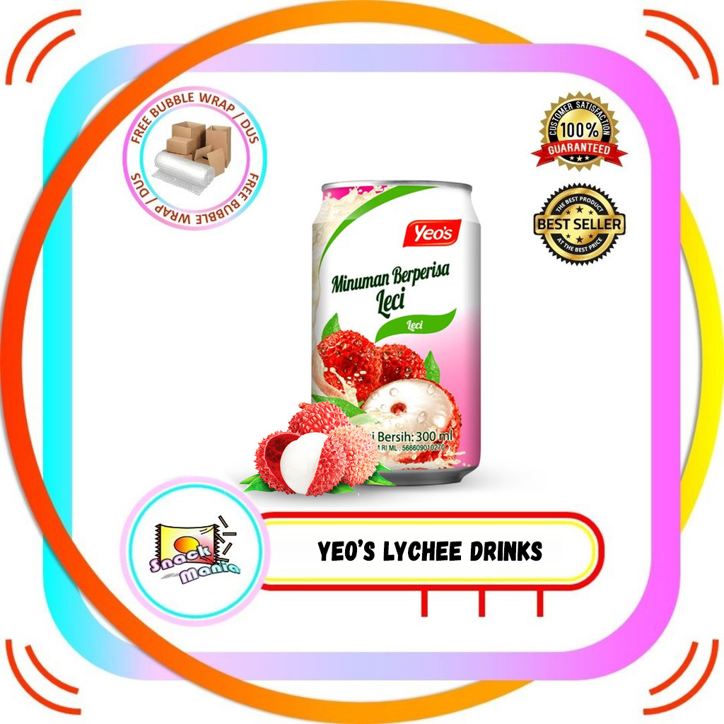 

Yeo's YEOS Lychee Drink Can 300 ml Buah Leci Minuman Kaleng