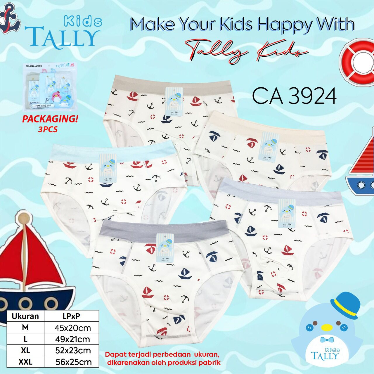 Tally 3924 Kids Boy 3924 - Cd Celana Dalam Anak Cowok 3924