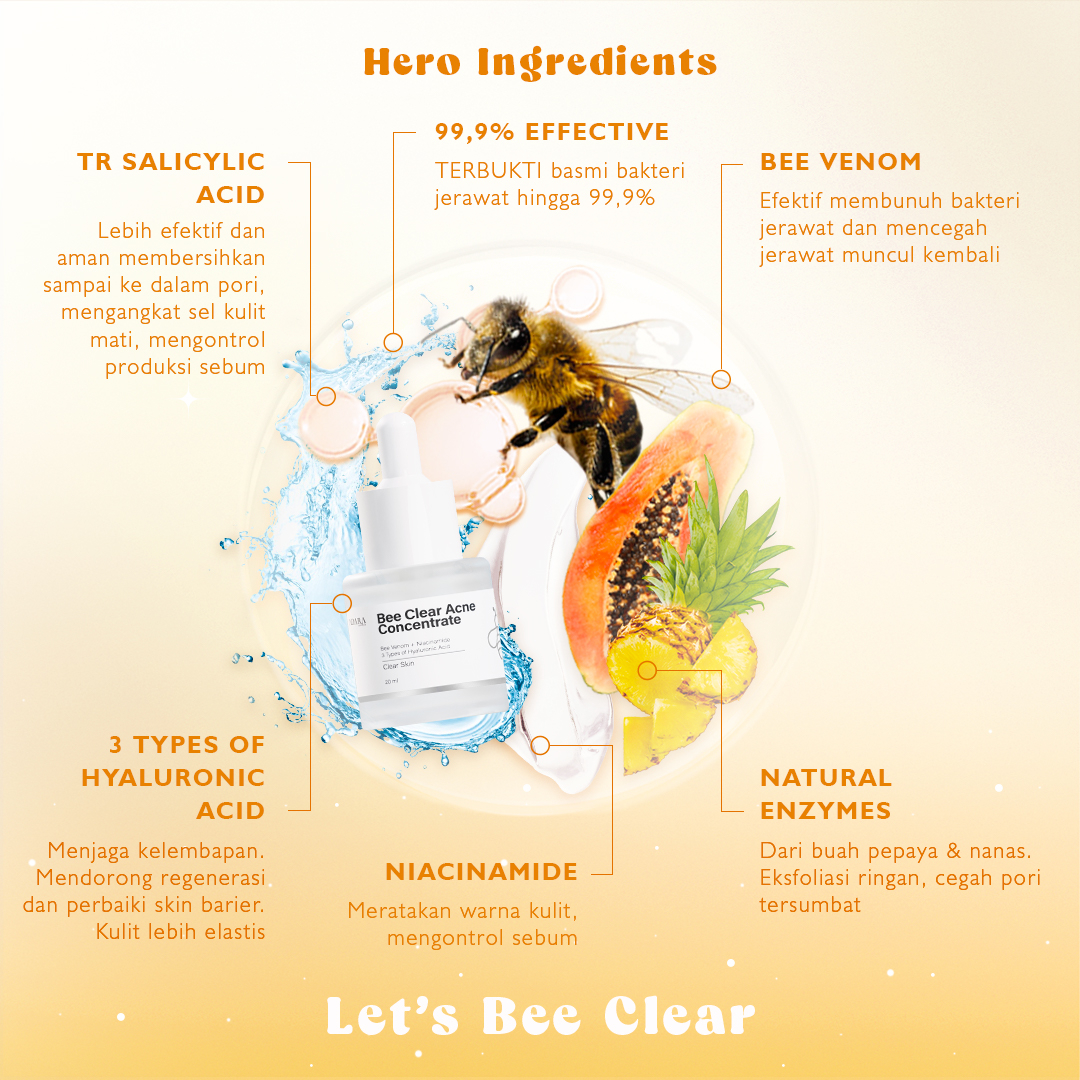 ADARA - MINI Bee Clear Acne Concentrate | Bee Venom + TR Salicylic Acid + 3HA Serum