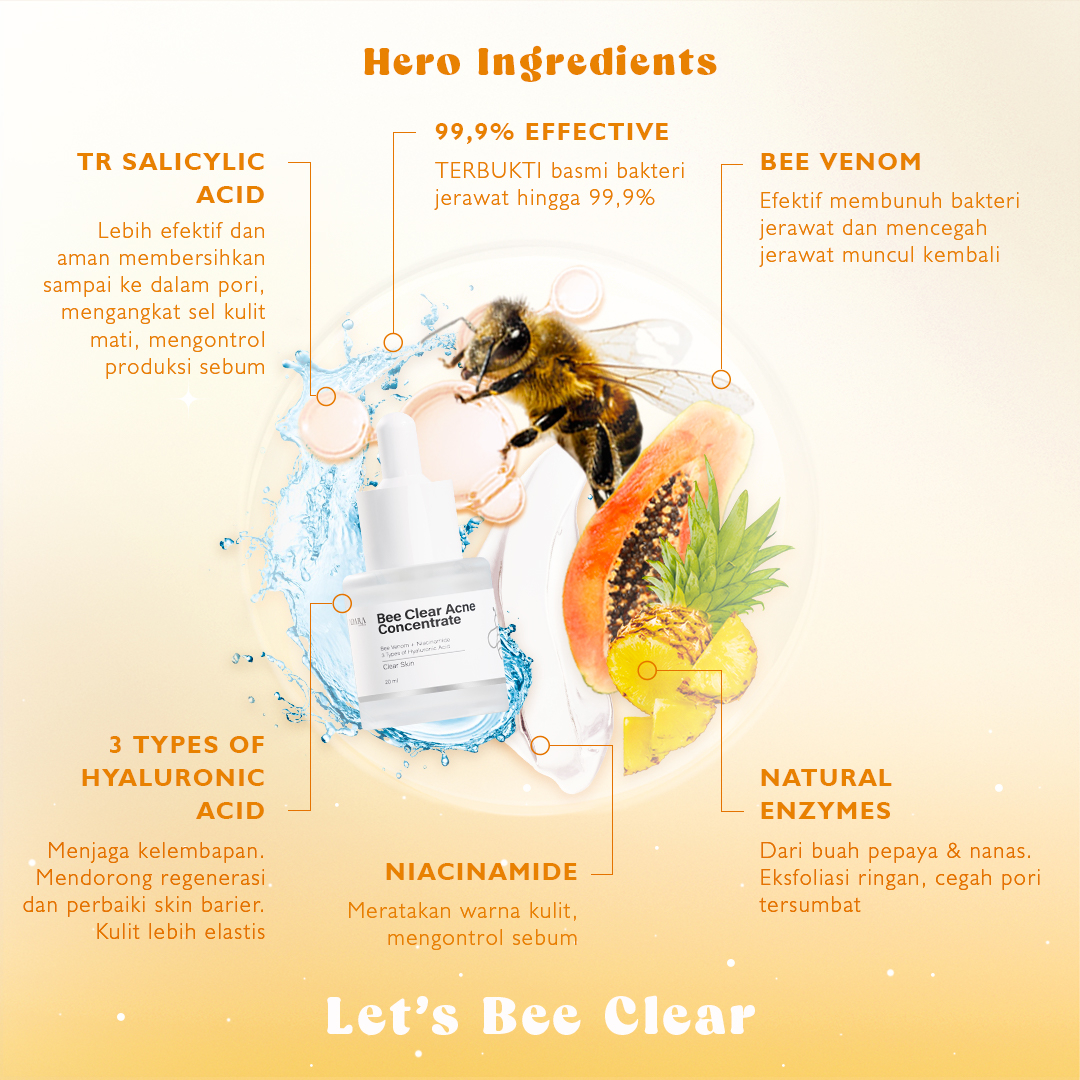 [Best Seller Acne Bundle] ADARA - Enzyme Wash + Acne Gel Extra Formula + Spotless Gel/Cream