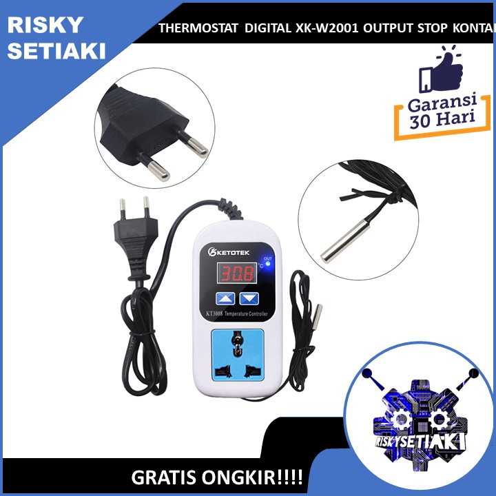 THERMOSTAT DIGITAL XK-W2001 OUTPUT STOP KONTAK ALAT PENGONTROL SUHU