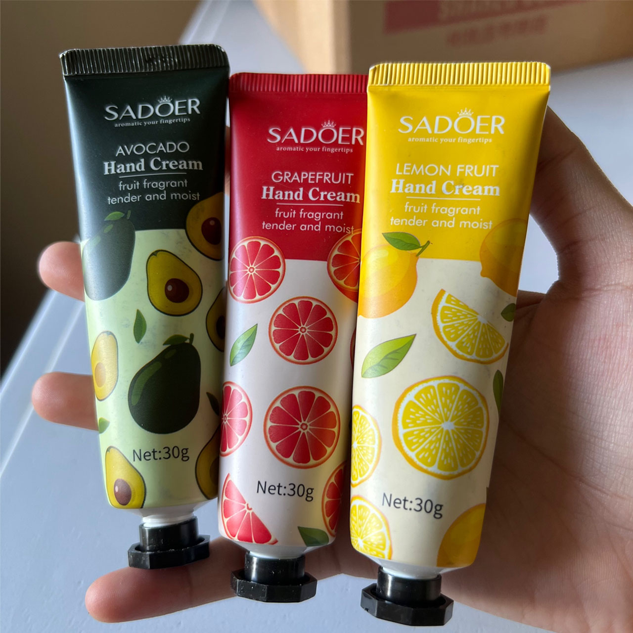 ( 5pcs ) SADOER Hand Cream Fruit Lotion Moisturizing - Krim Tangan Anti Keriput dan Melembabkan Kulit Kering