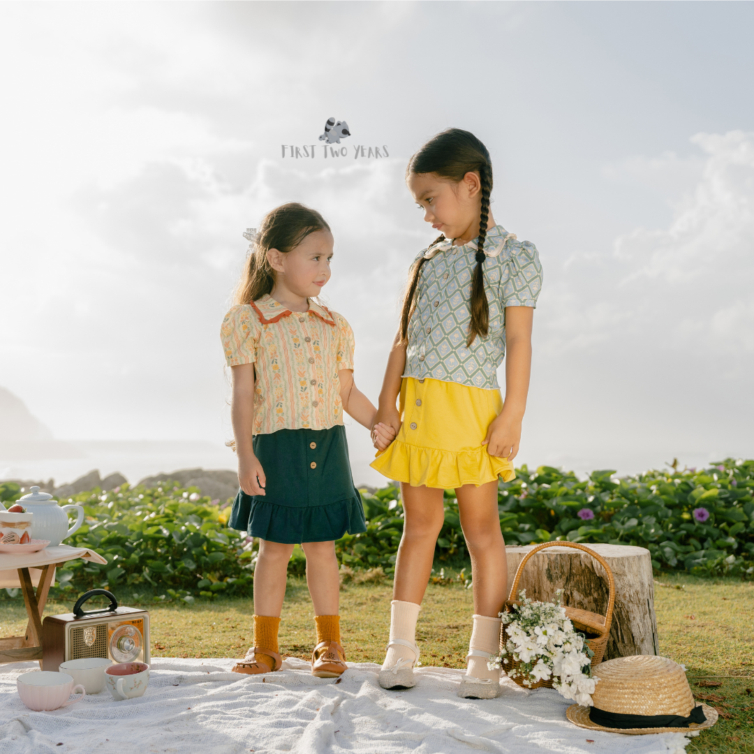 Bohopanna - Sassy Top / Atasan Berkerah Anak Perempuan (6 Bulan - 14 Tahun)