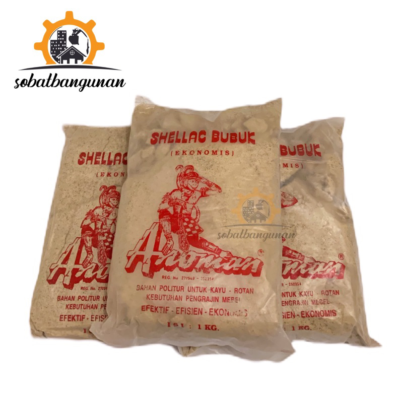 Shellac Shellak Serlak Sirlak Bubuk ANOMAN 1 Kg