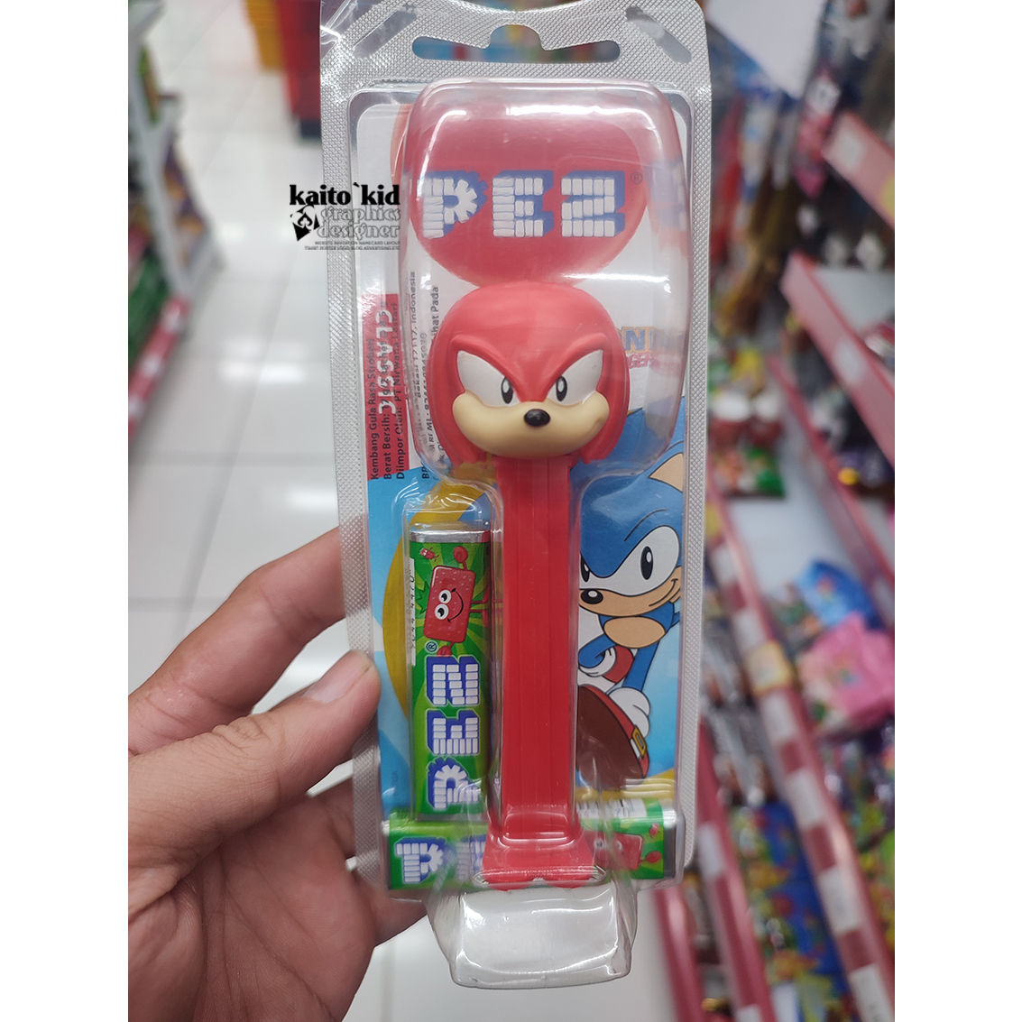 

PEZ KNUCKLES SONIC Candy Perman Mainan Permen Dispenser dari Alfamidi Alfamart Indomaret