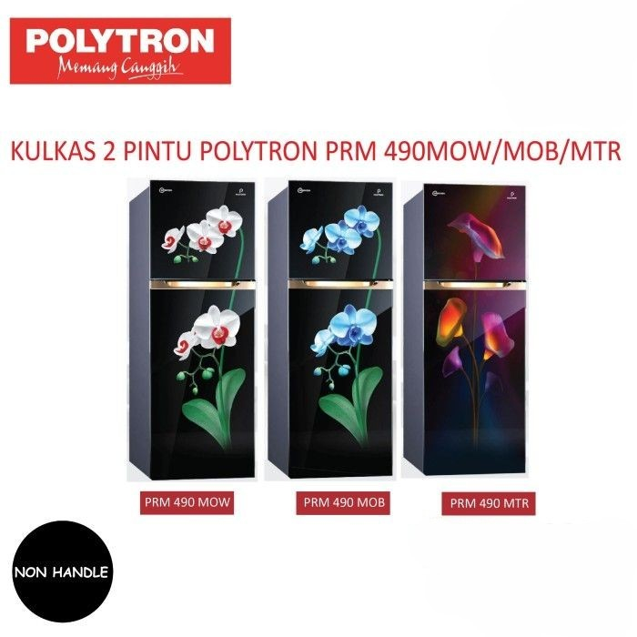 Kulkas Polytron 2 Pintu Belleza Varia Big Liter 350 liter PRM 490 X / MOB / MOW / MTR