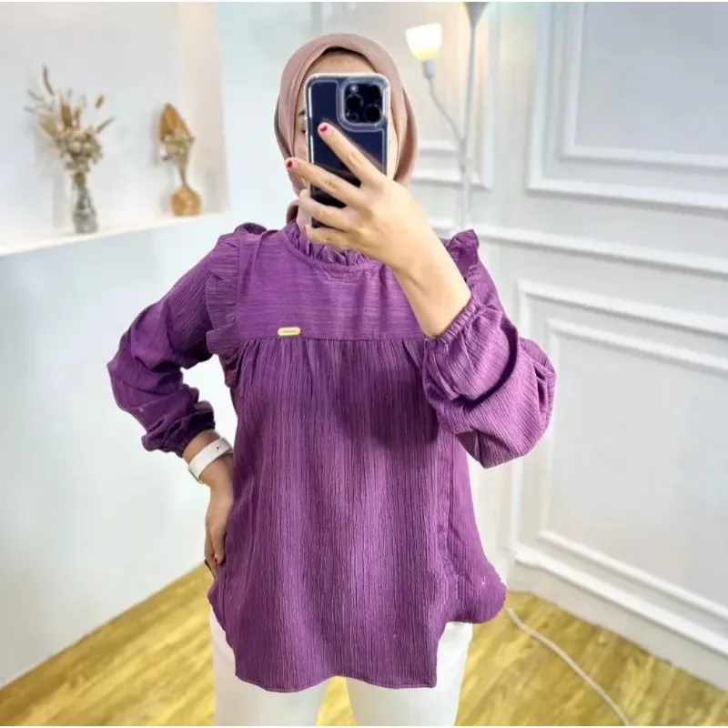 Maudy Blouse Ladycrush-Blouse Basic wanita-Atasan Wanita-Korean style