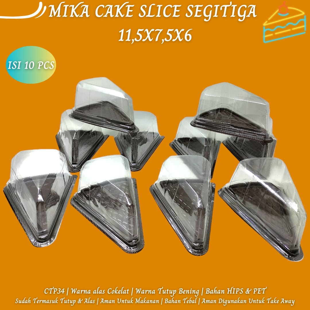 Mika Cake Segitiga Mika 11,5X7,5X6 (Isi 10 Pcs-CTP34)