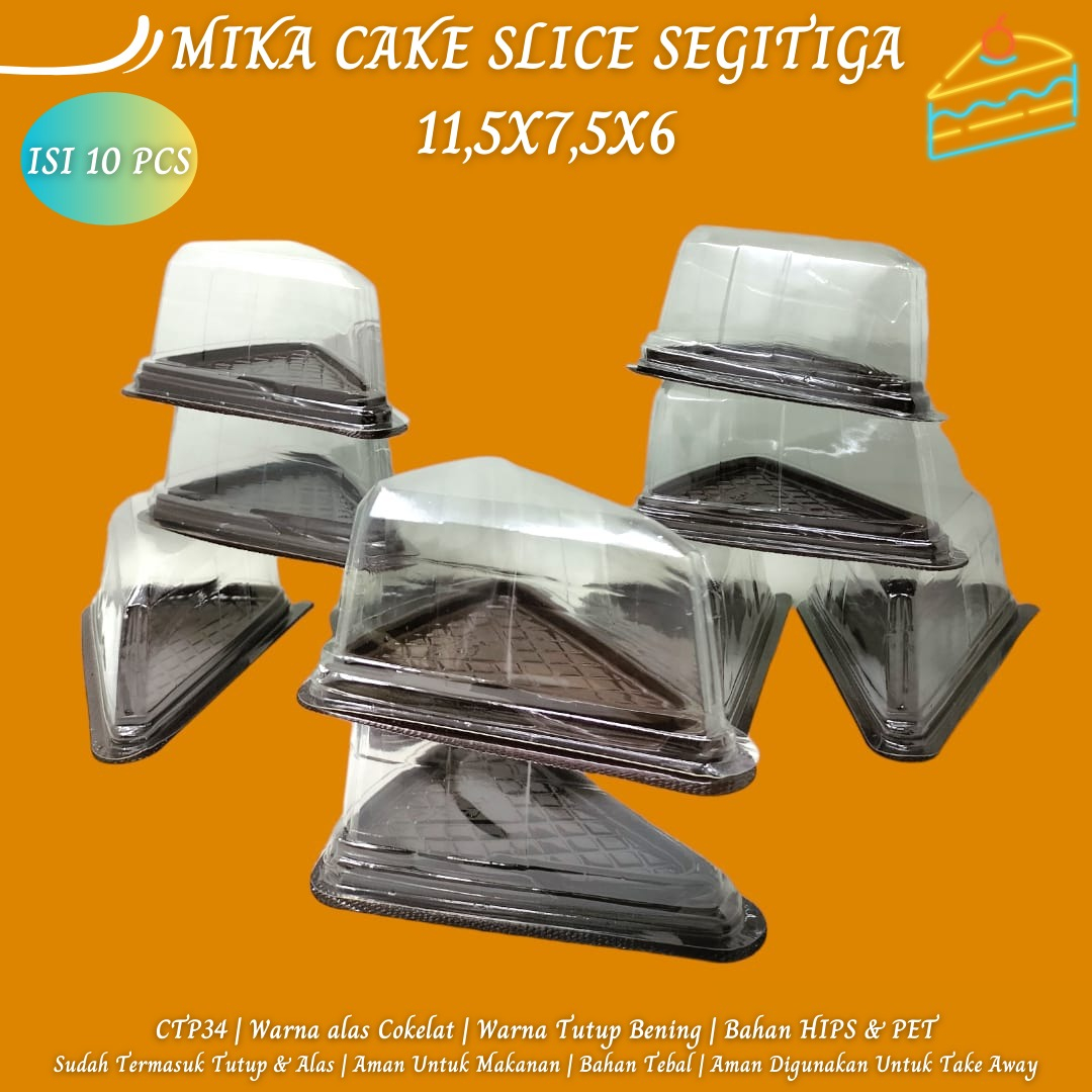 Mika Cake Segitiga Mika 11,5X7,5X6 (Isi 10 Pcs-CTP34)