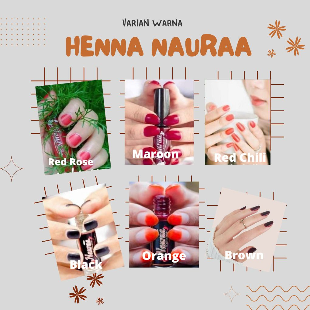 Nauraa Henna Kutek Warna Tahan Lama