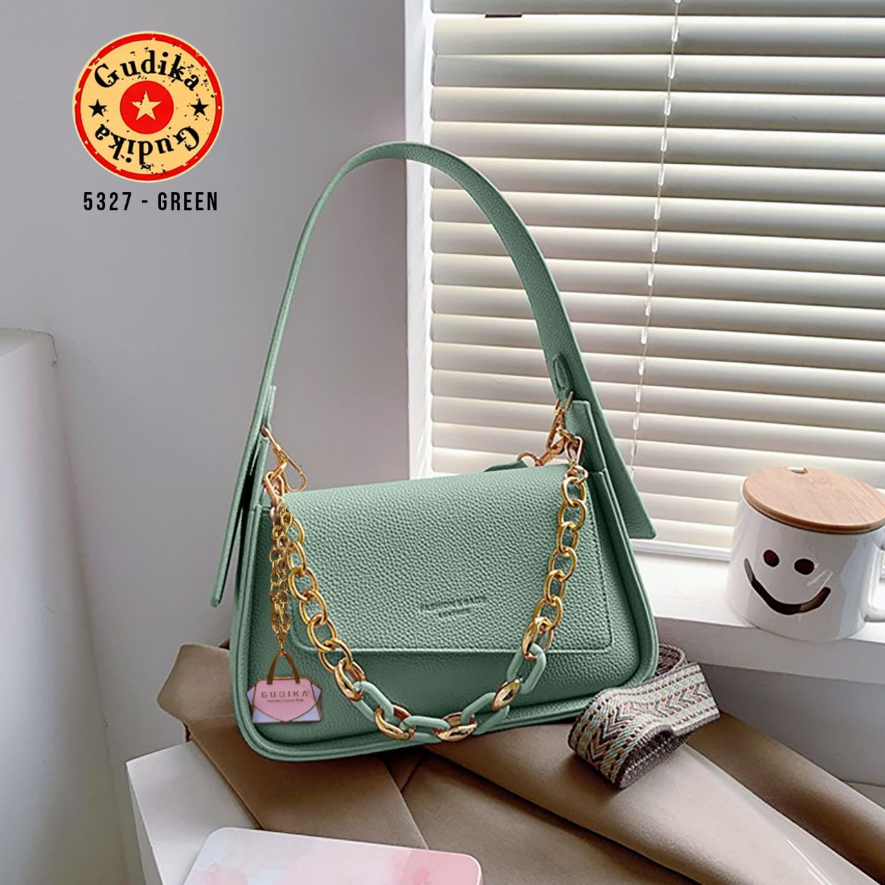 Tas GUDIKA Clara 5327 -Shoulder Bag Tas Wanita Kulit OOTD Harian Korea Style | Tas Bahu | Tas Selempang | Edisi Gudika