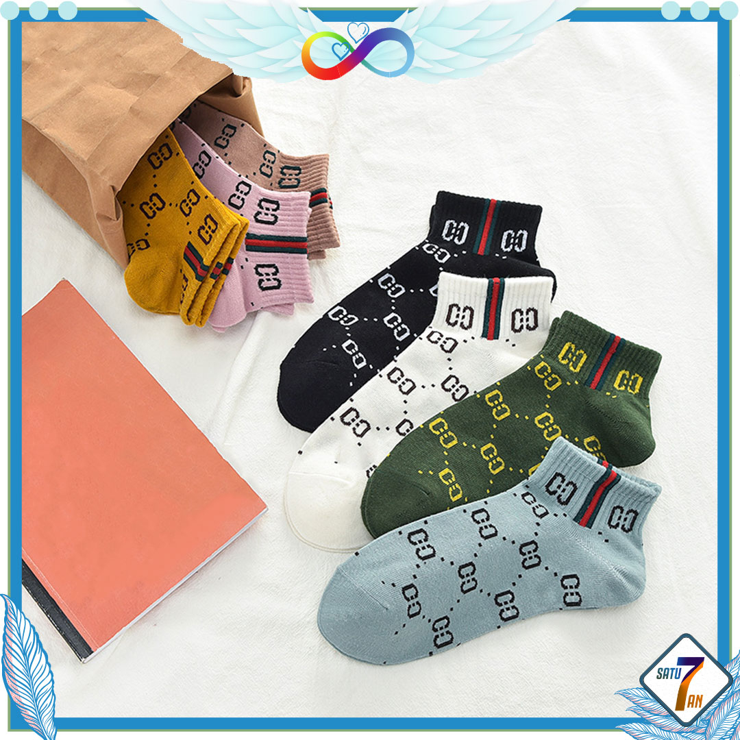 Kaos Kaki Ankle Unisex Kaos Kaki Pendek Semata Kaki Motif Polos Dewasa Fashion Style Short Socks Satu7an KK20